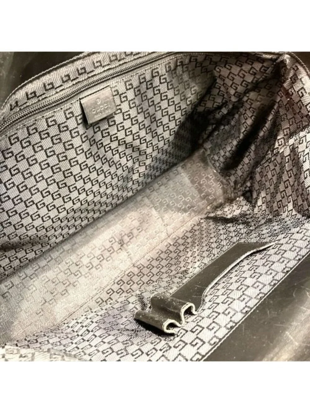 Gucci Leather Nylon Business Tote